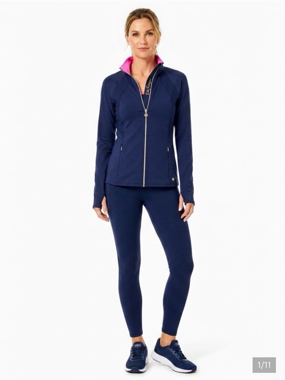 XS Lilly Pulitzer Luxletic Tennison Jacket - Navy EUC!